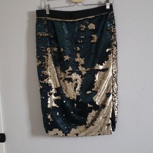 Sequin midi skirt